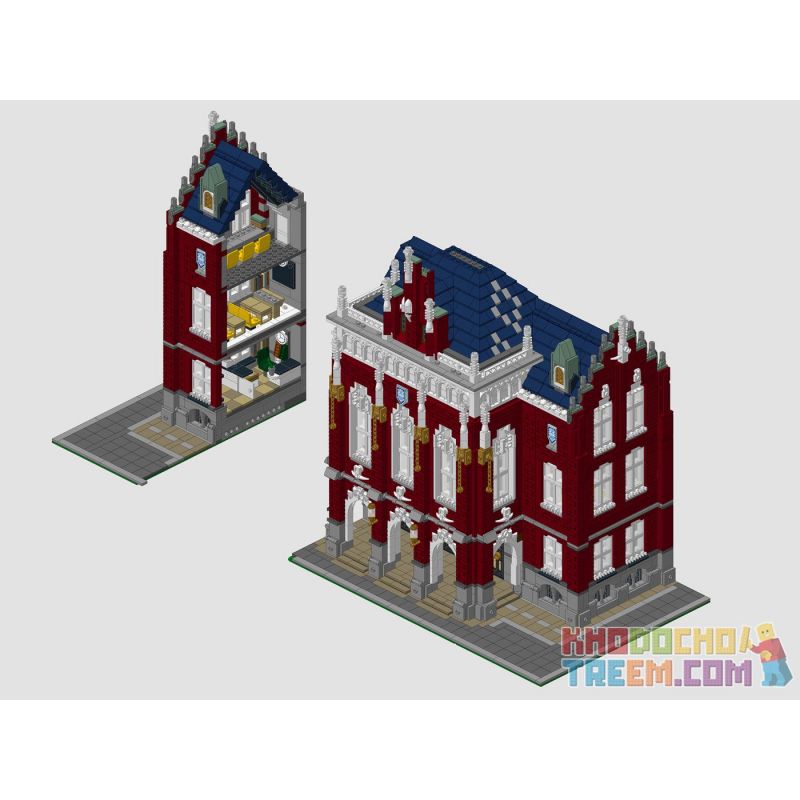 JIESTAR 89123 SHENZHEN RAEL ENTERTAINMENT 10008 non  TRƯỜNG ĐẠI HỌC bộ đồ chơi xếp lắp ráp ghép mô hình Creator THE UNIVERSITY Sáng Tạo 6146 khối