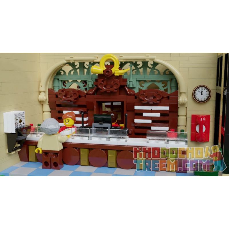 JIESTAR 89111 MouldKing 16010 Mould King 16010 REBRICKABLE MOC-17366 17366 MOC17366 ZHEGAO DZ6023 6023 non  GÓC BƯU ĐIỆN bộ đồ chơi xếp lắp ráp ghép mô hình Creator CORNER POST OFFICE Sáng Tạo 4342 khối