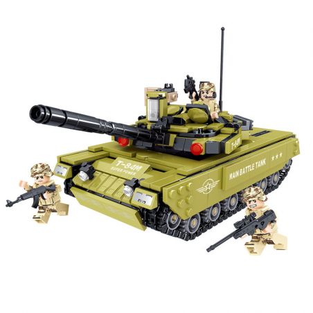 ZHEGAO QL0135 0135 non  XE TĂNG CHIẾN ĐẤU CHỦ LỰC T-84M bộ đồ chơi xếp lắp ráp ghép mô hình Tank Battle ARMORED FIST Xe Tăng Đối Đầu 775 khối