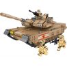 ZHEGAO QL0129 0129 non  XE TĂNG CHIẾN ĐẤU CHỦ LỰC M1A2 CỦA TRUNG QUỐC bộ đồ chơi xếp lắp ráp ghép mô hình Tank Battle TANKSFORCE Xe Tăng Đối Đầu 1051 khối