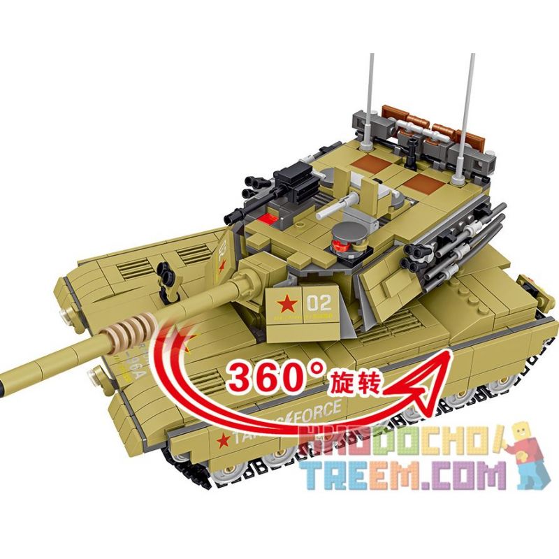 ZHEGAO QL0130 0130 non  XE TĂNG CHIẾN ĐẤU CHỦ LỰC KIỂU 96A CỦA TRUNG QUỐC bộ đồ chơi xếp lắp ráp ghép mô hình Military Army TANKSFORCE Quân Sự Bộ Đội 1065 khối