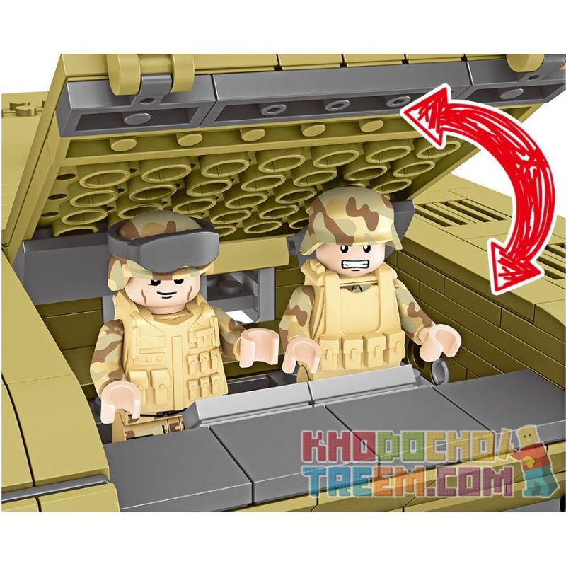 ZHEGAO QL0130 0130 non  XE TĂNG CHIẾN ĐẤU CHỦ LỰC KIỂU 96A CỦA TRUNG QUỐC bộ đồ chơi xếp lắp ráp ghép mô hình Military Army TANKSFORCE Quân Sự Bộ Đội 1065 khối