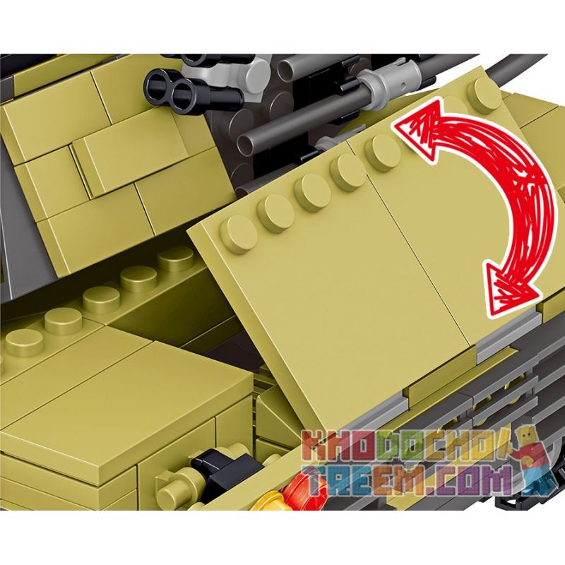 ZHEGAO QL0130 0130 non  XE TĂNG CHIẾN ĐẤU CHỦ LỰC KIỂU 96A CỦA TRUNG QUỐC bộ đồ chơi xếp lắp ráp ghép mô hình Military Army TANKSFORCE Quân Sự Bộ Đội 1065 khối