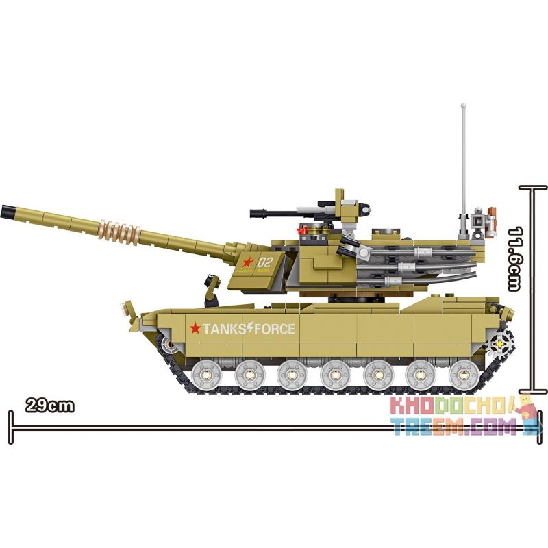 ZHEGAO QL0130 0130 non  XE TĂNG CHIẾN ĐẤU CHỦ LỰC KIỂU 96A CỦA TRUNG QUỐC bộ đồ chơi xếp lắp ráp ghép mô hình Military Army TANKSFORCE Quân Sự Bộ Đội 1065 khối
