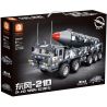 FORANGE FC6102 6102 non  XE TÊN LỬA DONGFENG-21D URAL-375 bộ đồ chơi xếp lắp ráp ghép mô hình Military Army DF-21D MRBM Quân Sự Bộ Đội 1597 khối