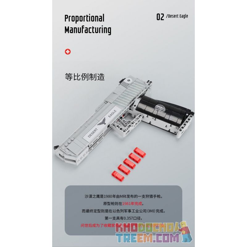 XINGBAO XB-24004 24004 XB24004 non  SÚNG LỤC ĐẠI BÀNG SA MẠC bộ đồ chơi xếp lắp ráp ghép mô hình Pubg Battlegrounds BATTLEFIELD FIREWIRE Bắn Súng 528 khối
