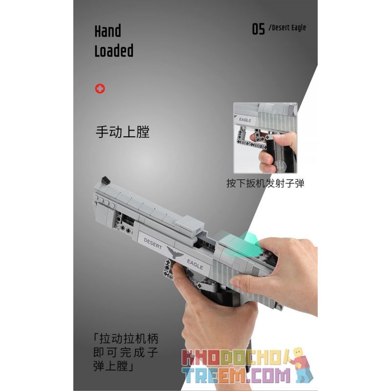 XINGBAO XB-24004 24004 XB24004 non  SÚNG LỤC ĐẠI BÀNG SA MẠC bộ đồ chơi xếp lắp ráp ghép mô hình Pubg Battlegrounds BATTLEFIELD FIREWIRE Bắn Súng 528 khối