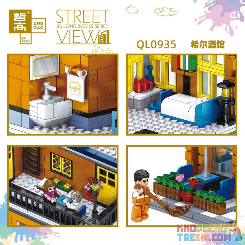 ZHEGAO QL0935 0935 non  ĐỒI NÚI bộ đồ chơi xếp lắp ráp ghép mô hình Creator HILL TAVERN Sáng Tạo 1367 khối ZHEGAO QL0935 0935 non  ĐỒI NÚI bộ đồ chơi xếp lắp ráp ghép mô hình Creator HILL TAVERN Sáng Tạo 1367 khối