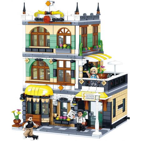 ZHEGAO QL0936 0936 non  NHÀ HÀNG ROME bộ đồ chơi xếp lắp ráp ghép mô hình Creator ROME RESTAURANTS Sáng Tạo 1186 khối
