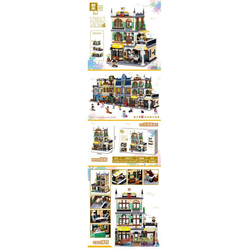 ZHEGAO QL0936 0936 non  NHÀ HÀNG ROME bộ đồ chơi xếp lắp ráp ghép mô hình Creator ROME RESTAURANTS Sáng Tạo 1186 khối ZHEGAO QL0936 0936 non  NHÀ HÀNG ROME bộ đồ chơi xếp lắp ráp ghép mô hình Creator ROME RESTAURANTS Sáng Tạo 1186 khối