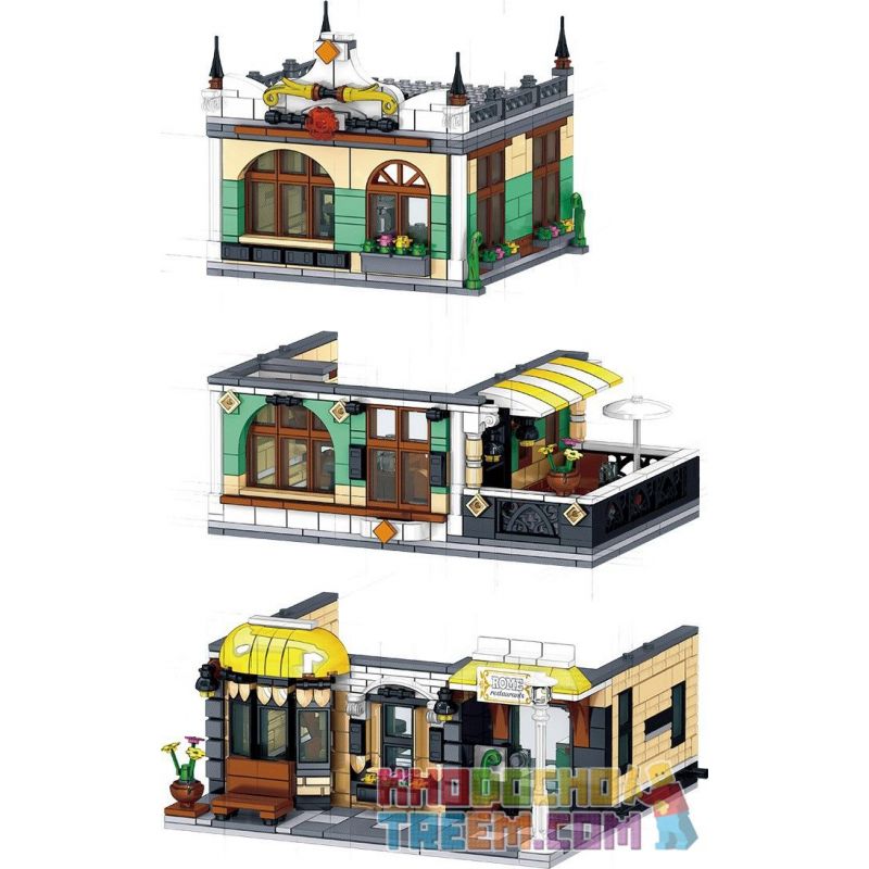 ZHEGAO QL0936 0936 non  NHÀ HÀNG ROME bộ đồ chơi xếp lắp ráp ghép mô hình Creator ROME RESTAURANTS Sáng Tạo 1186 khối ZHEGAO QL0936 0936 non  NHÀ HÀNG ROME bộ đồ chơi xếp lắp ráp ghép mô hình Creator ROME RESTAURANTS Sáng Tạo 1186 khối