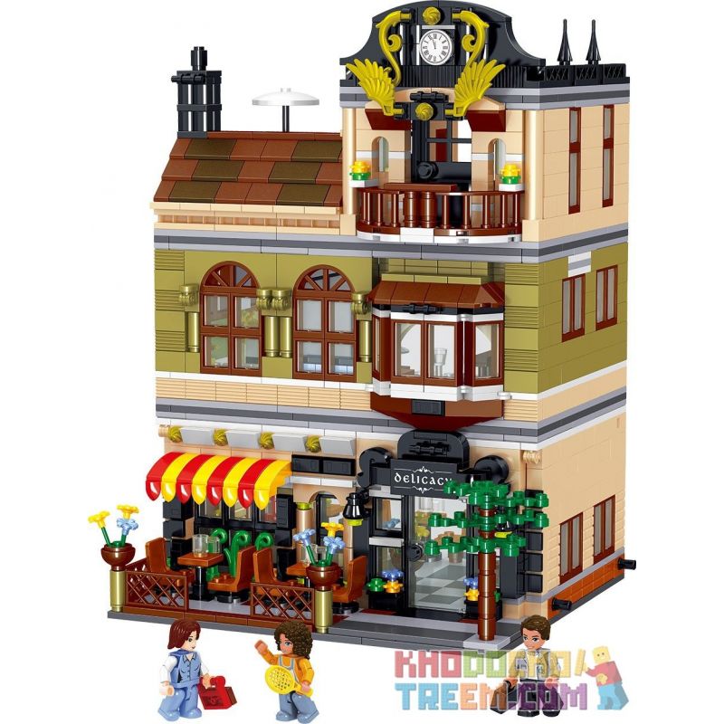 ZHEGAO QL0937 0937 non Lego NHÀ HÀNG TRUNG QUỐC XUNWEI bộ đồ chơi xếp lắp ráp ghép mô hình Creator CHINESE RESTAURANT Sáng Tạo 1326 khối