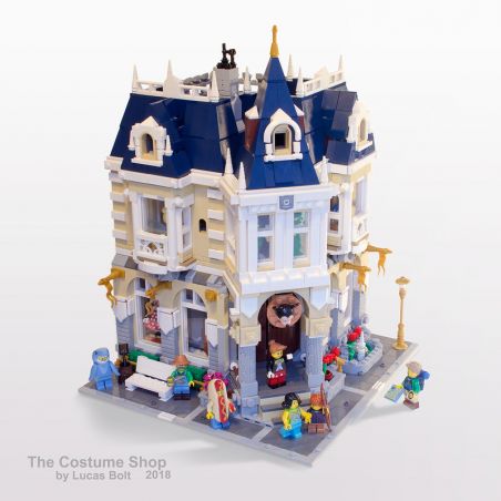 REBRICKABLE MOC-14603 14603 MOC14603 ZHEGAO QL0923 0923 non  CÔNG VIÊN GIẢI TRÍ Ở GÓC VỚI 71040 BỘ bộ đồ chơi xếp lắp ráp ghép mô hình Creator THE COSTUME SHOP Sáng Tạo 2674 khối