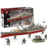 XIANG JUN XJ-876 non  CHIẾN HẠM IOWA bộ đồ chơi xếp lắp ráp ghép mô hình Military Army USS IOWA BB-61 Quân Sự Bộ Đội 2075 khối