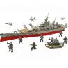 XIANG JUN XJ-876 non  CHIẾN HẠM IOWA bộ đồ chơi xếp lắp ráp ghép mô hình Military Army USS IOWA BB-61 Quân Sự Bộ Đội 2075 khối