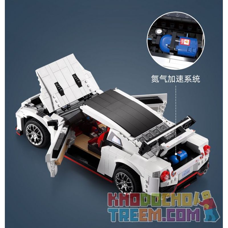 DOUBLEE CADA C61020 61020 non  XE ĐUA GTR R35 tỷ lệ 1:12.5 bộ đồ chơi xếp lắp ráp ghép mô hình Creator R35 SUPER CAR Sáng Tạo 1322 khối