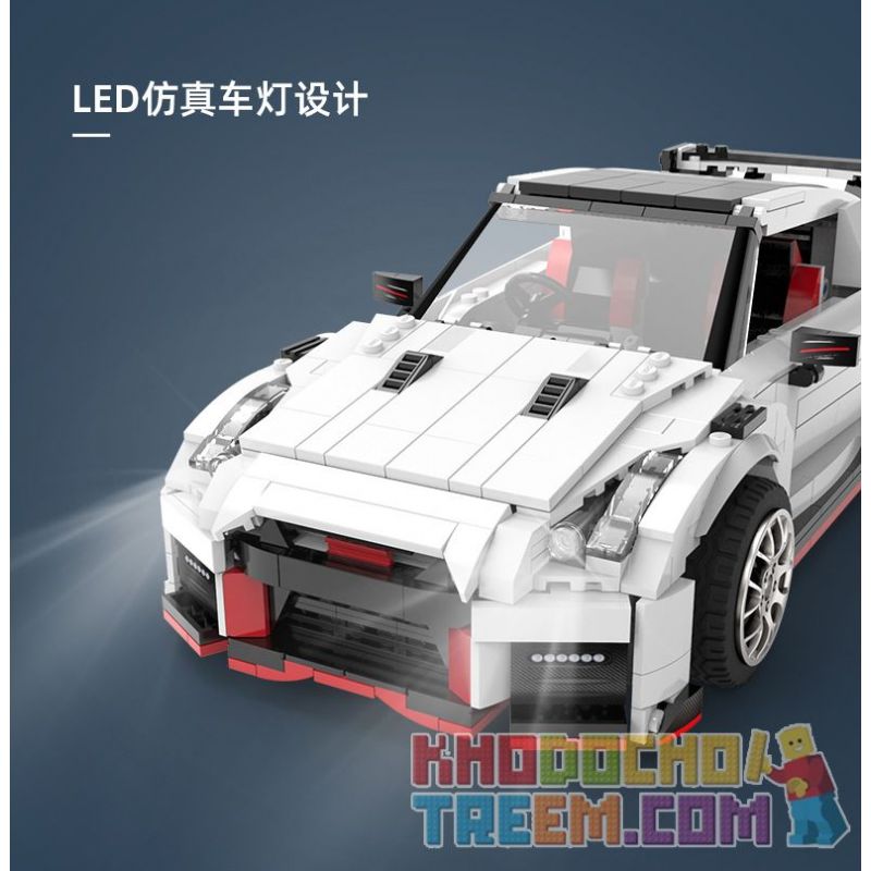 DOUBLEE CADA C61020 61020 non  XE ĐUA GTR R35 tỷ lệ 1:12.5 bộ đồ chơi xếp lắp ráp ghép mô hình Creator R35 SUPER CAR Sáng Tạo 1322 khối
