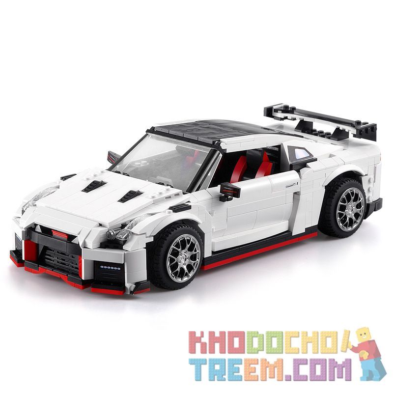 DOUBLEE CADA C61020 61020 non  XE ĐUA GTR R35 tỷ lệ 1:12.5 bộ đồ chơi xếp lắp ráp ghép mô hình Creator R35 SUPER CAR Sáng Tạo 1322 khối