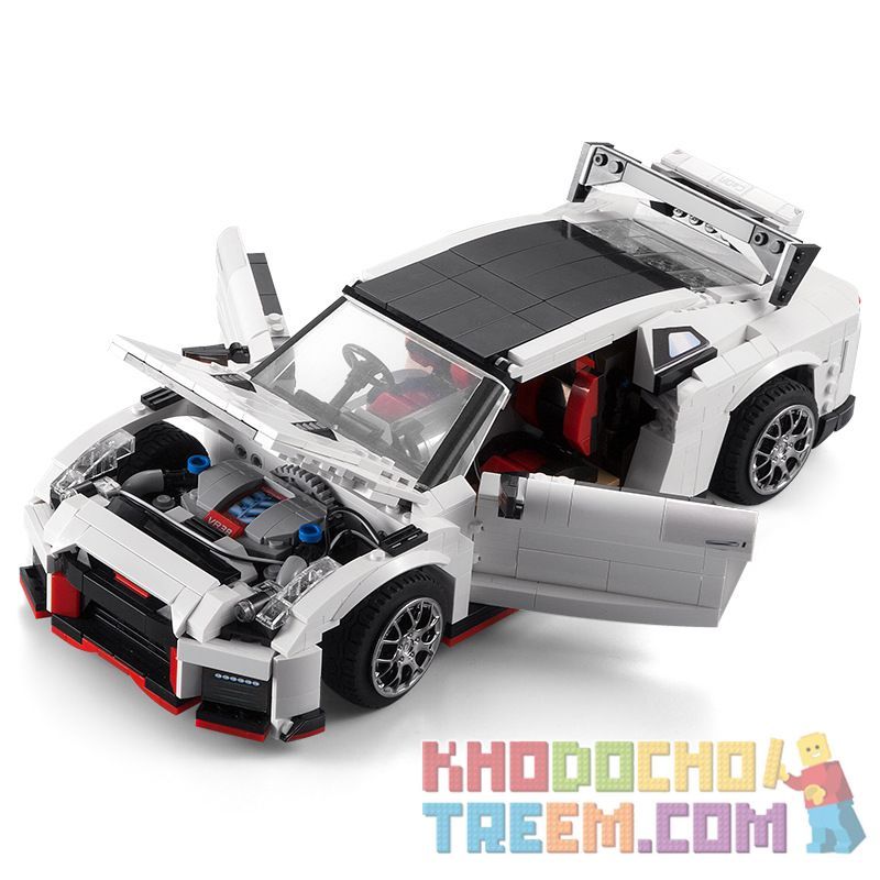 DOUBLEE CADA C61020 61020 non  XE ĐUA GTR R35 tỷ lệ 1:12.5 bộ đồ chơi xếp lắp ráp ghép mô hình Creator R35 SUPER CAR Sáng Tạo 1322 khối