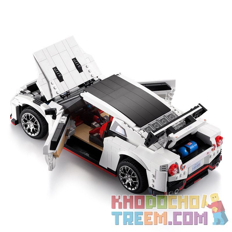 DOUBLEE CADA C61020 61020 non  XE ĐUA GTR R35 tỷ lệ 1:12.5 bộ đồ chơi xếp lắp ráp ghép mô hình Creator R35 SUPER CAR Sáng Tạo 1322 khối