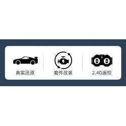 DOUBLEE CADA C61020 61020 non  XE ĐUA GTR R35 tỷ lệ 1:12.5 bộ đồ chơi xếp lắp ráp ghép mô hình Creator R35 SUPER CAR Sáng Tạo 1322 khối