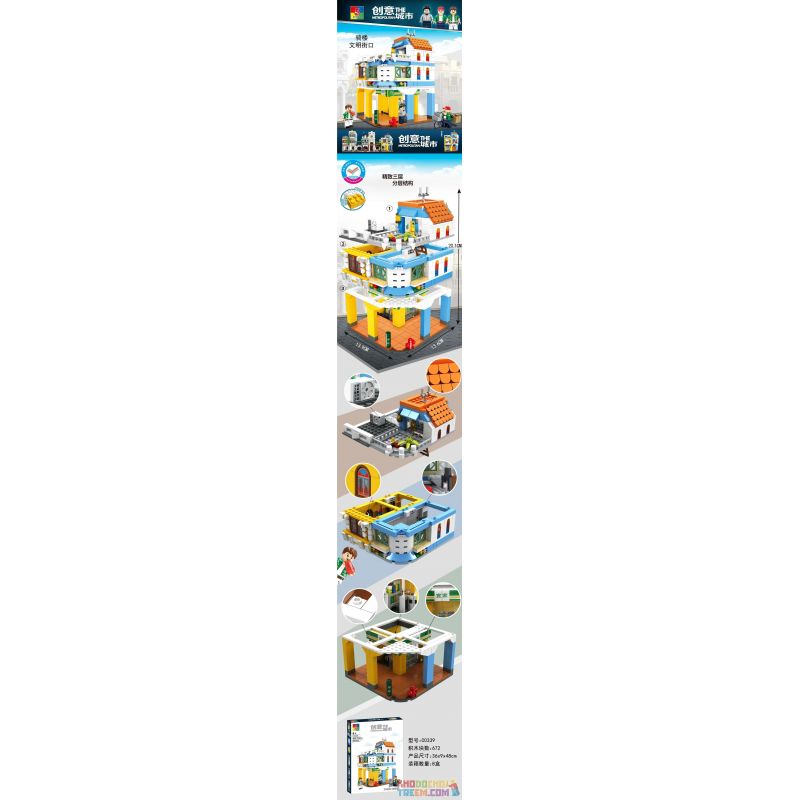 WOMA C0339 0339 non  PHỐ VĂN MINH QILOU bộ đồ chơi xếp lắp ráp ghép mô hình Modular Buildings METROPOLITAN Mô Hình Nhà Cửa 672 khối WOMA C0339 0339 non  PHỐ VĂN MINH QILOU bộ đồ chơi xếp lắp ráp ghép mô hình Modular Buildings METROPOLITAN Mô Hình Nhà Cửa 672 khối