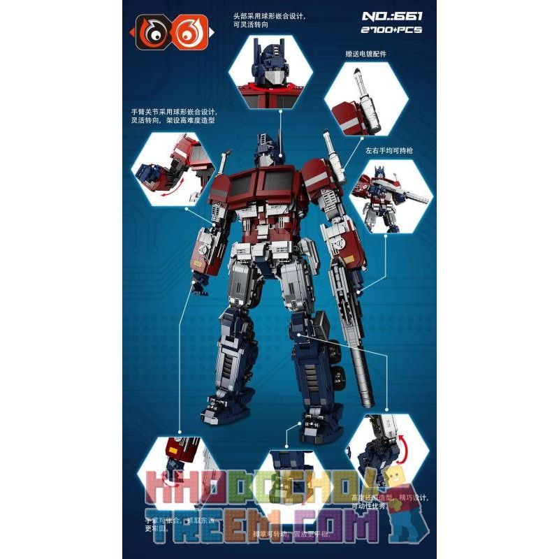 66 1 non  OPTIMUS. bộ đồ chơi xếp lắp ráp ghép mô hình Movie & Game OPTIMUS MARS Phim Và Trò Chơi 2700 khối