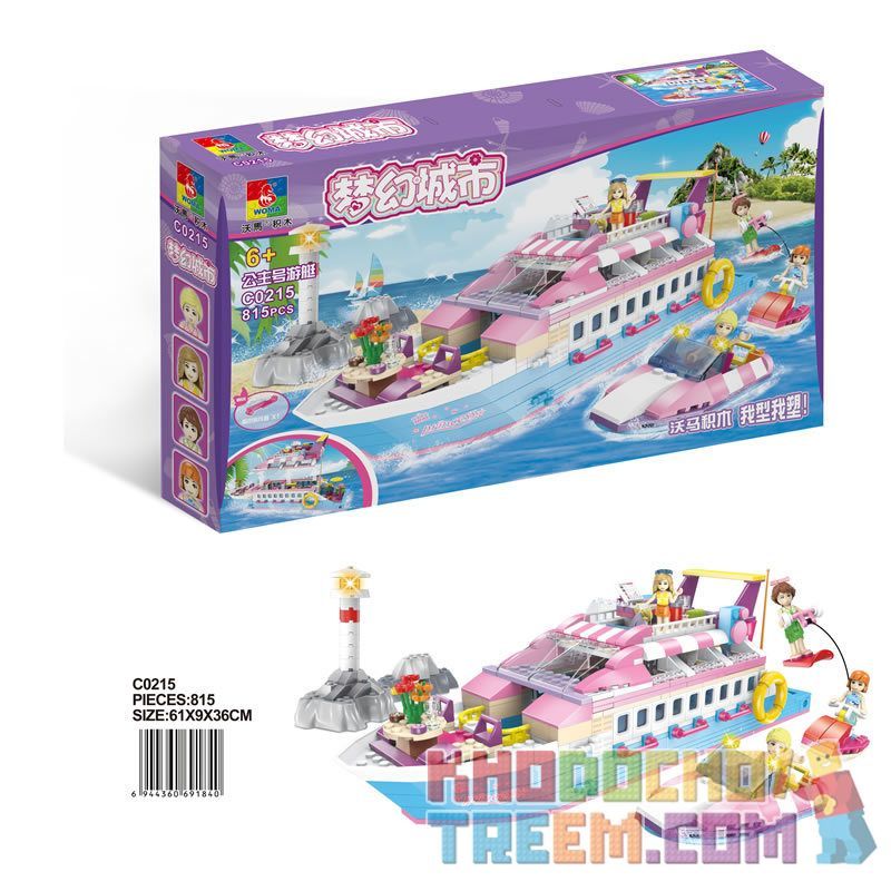 CHAOSHENG C0215 0215 WOMA C0215 0215 Xếp hình kiểu Lego FRIENDS Dream City Princess Yacht Du Thuyền Công Chúa 815 khối CHAOSHENG C0215 0215 WOMA C0215 0215 Xếp hình kiểu Lego FRIENDS Dream City Princess Yacht Du Thuyền Công Chúa 815 khối