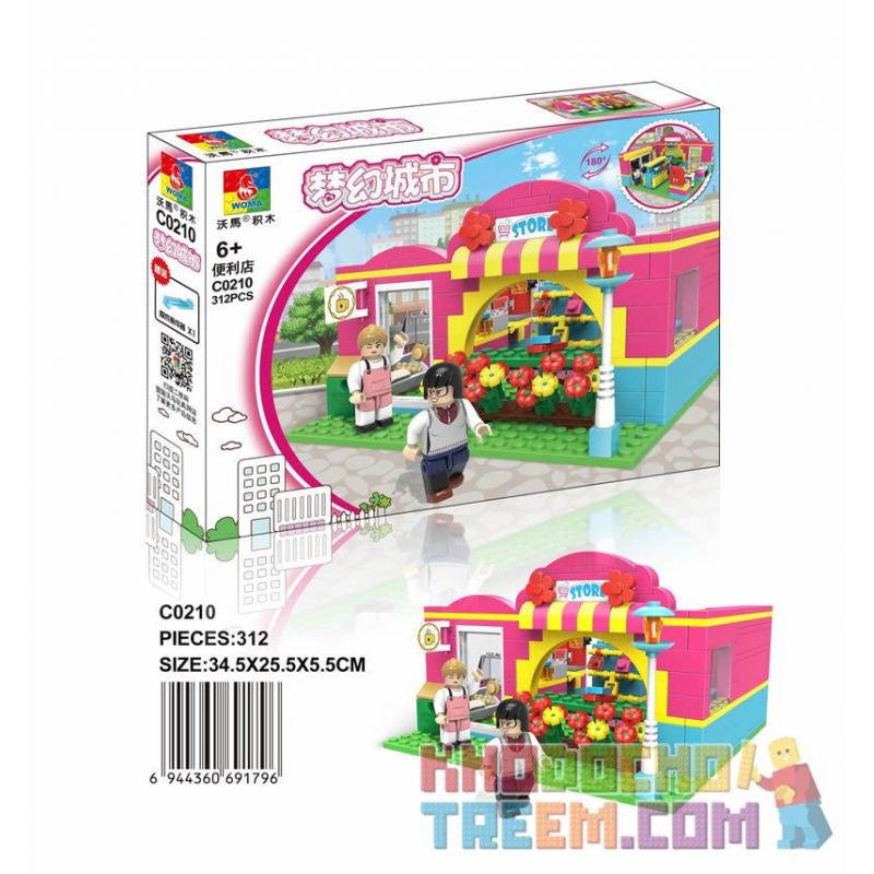 CHAOSHENG C0210 0210 WOMA C0210 0210 Xếp hình kiểu Lego FRIENDS Dream City Convenience Store Cửa Hàng Tiện Lợi 312 khối CHAOSHENG C0210 0210 WOMA C0210 0210 Xếp hình kiểu Lego FRIENDS Dream City Convenience Store Cửa Hàng Tiện Lợi 312 khối
