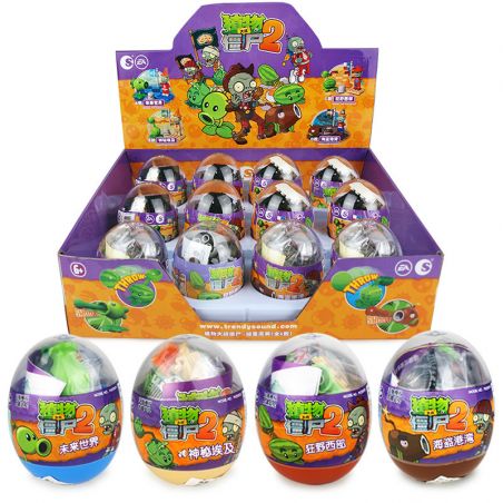 CHAOSHENG 050331 non  CÂY SO VỚI ZOMBIE CHỊU ĐỰNG 4 MÔ HÌNH bộ đồ chơi xếp lắp ráp ghép mô hình Plants Vs Zombies GUDETAMA Hoa Quả Nổi Giận