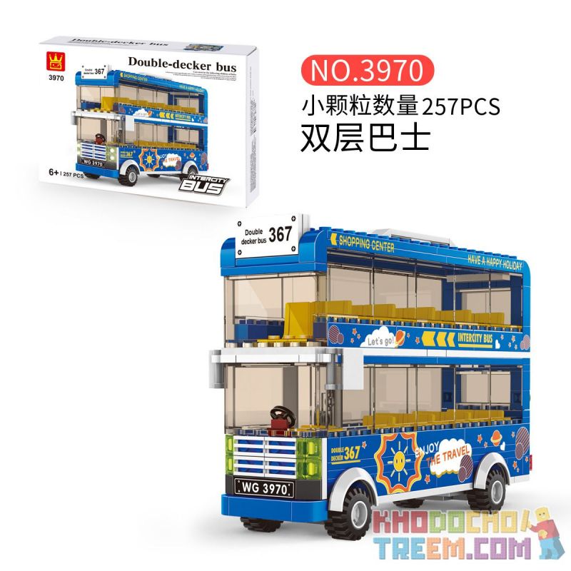 WANGE 3970 non  XE BUÝT HAI TẦNG bộ đồ chơi xếp lắp ráp ghép mô hình City INTERCITY BUS DOUBLE-DECKER Thành Phố 257 khối WANGE 3970 non  XE BUÝT HAI TẦNG bộ đồ chơi xếp lắp ráp ghép mô hình City INTERCITY BUS DOUBLE-DECKER Thành Phố 257 khối