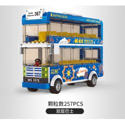 WANGE 3970 non  XE BUÝT HAI TẦNG bộ đồ chơi xếp lắp ráp ghép mô hình City INTERCITY BUS DOUBLE-DECKER Thành Phố 257 khối WANGE 3970 non  XE BUÝT HAI TẦNG bộ đồ chơi xếp lắp ráp ghép mô hình City INTERCITY BUS DOUBLE-DECKER Thành Phố 257 khối