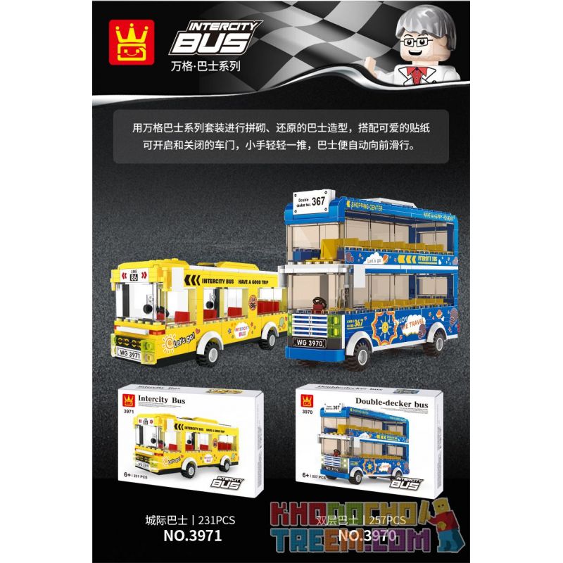 WANGE 3970 non  XE BUÝT HAI TẦNG bộ đồ chơi xếp lắp ráp ghép mô hình City INTERCITY BUS DOUBLE-DECKER Thành Phố 257 khối WANGE 3970 non  XE BUÝT HAI TẦNG bộ đồ chơi xếp lắp ráp ghép mô hình City INTERCITY BUS DOUBLE-DECKER Thành Phố 257 khối