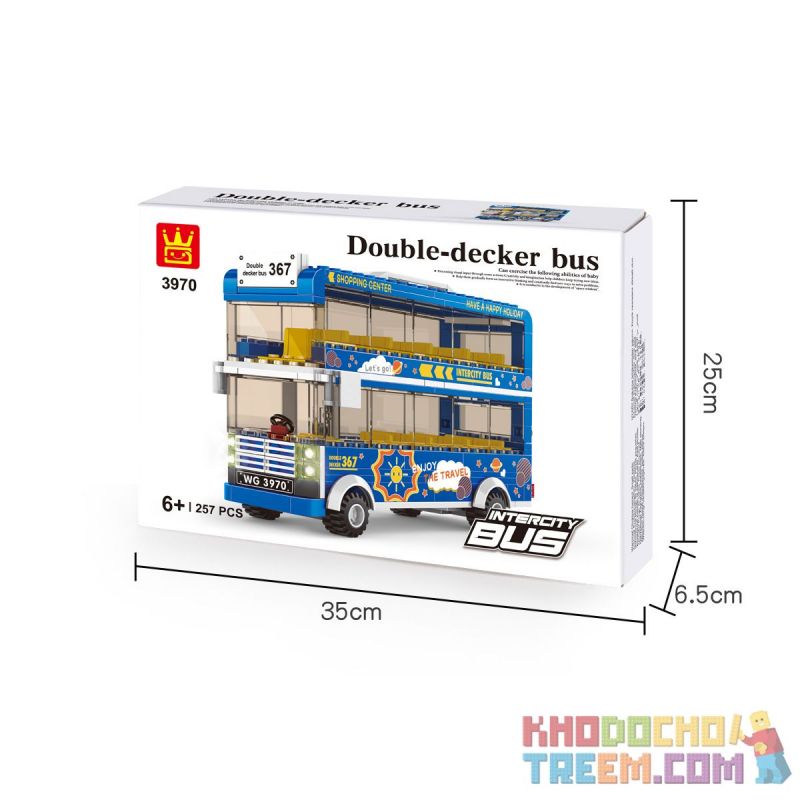 WANGE 3970 non  XE BUÝT HAI TẦNG bộ đồ chơi xếp lắp ráp ghép mô hình City INTERCITY BUS DOUBLE-DECKER Thành Phố 257 khối WANGE 3970 non  XE BUÝT HAI TẦNG bộ đồ chơi xếp lắp ráp ghép mô hình City INTERCITY BUS DOUBLE-DECKER Thành Phố 257 khối