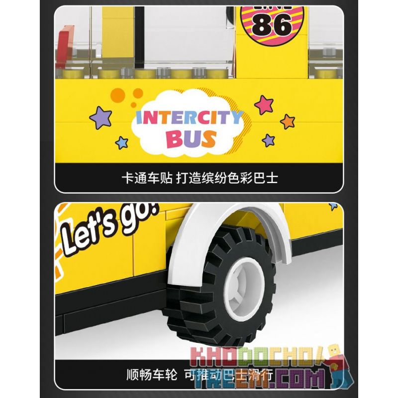WANGE 3971 non  XE BUÝT LIÊN TỈNH bộ đồ chơi xếp lắp ráp ghép mô hình City INTERCITY BUS INTERCITY Thành Phố 231 khối WANGE 3971 non  XE BUÝT LIÊN TỈNH bộ đồ chơi xếp lắp ráp ghép mô hình City INTERCITY BUS INTERCITY Thành Phố 231 khối
