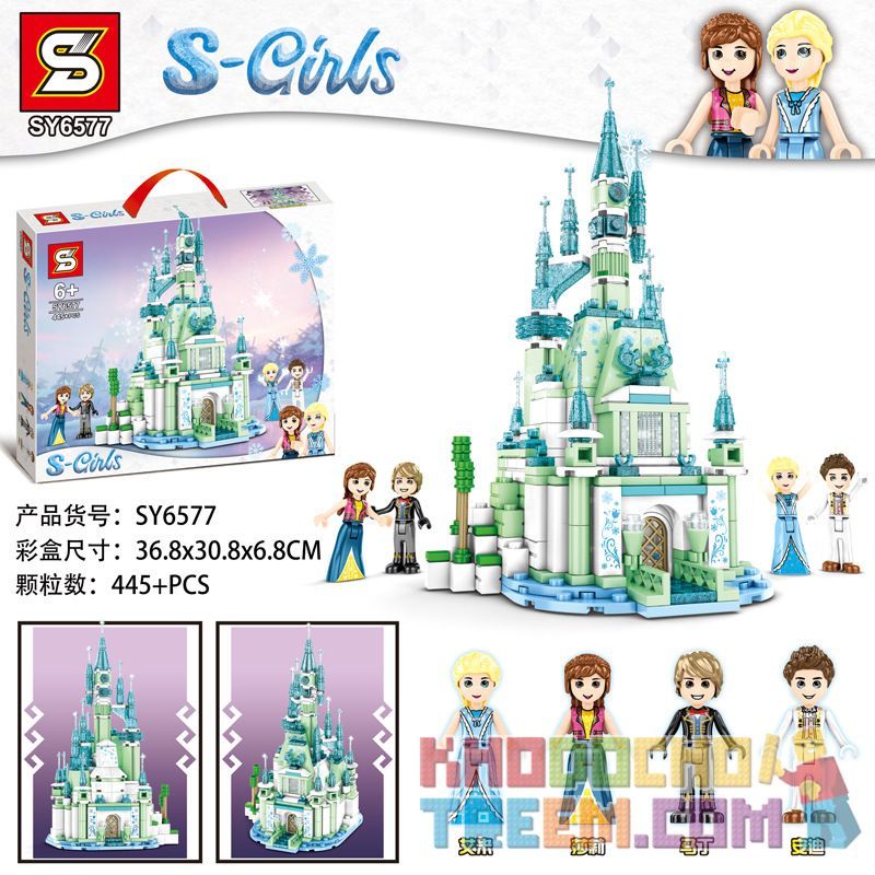 SHENG YUAN SY SY6577 6577 Xếp hình kiểu Lego FRIENDS S-Girls Mini Ice Castle Lâu đài Băng Mini 445 khối