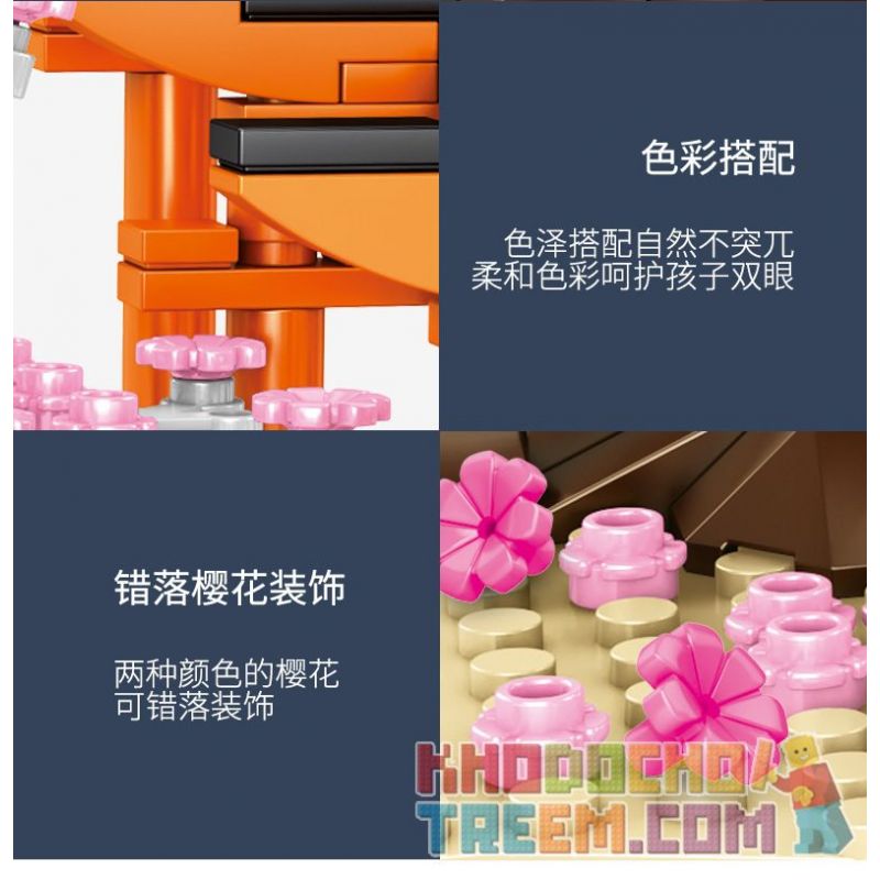 SEMBO 601075 non  CHIDORI bộ đồ chơi xếp lắp ráp ghép mô hình Cherry Blossom Season Mùa Hoa Anh Đào 647 khối SEMBO 601075 non  CHIDORI bộ đồ chơi xếp lắp ráp ghép mô hình Cherry Blossom Season Mùa Hoa Anh Đào 647 khối