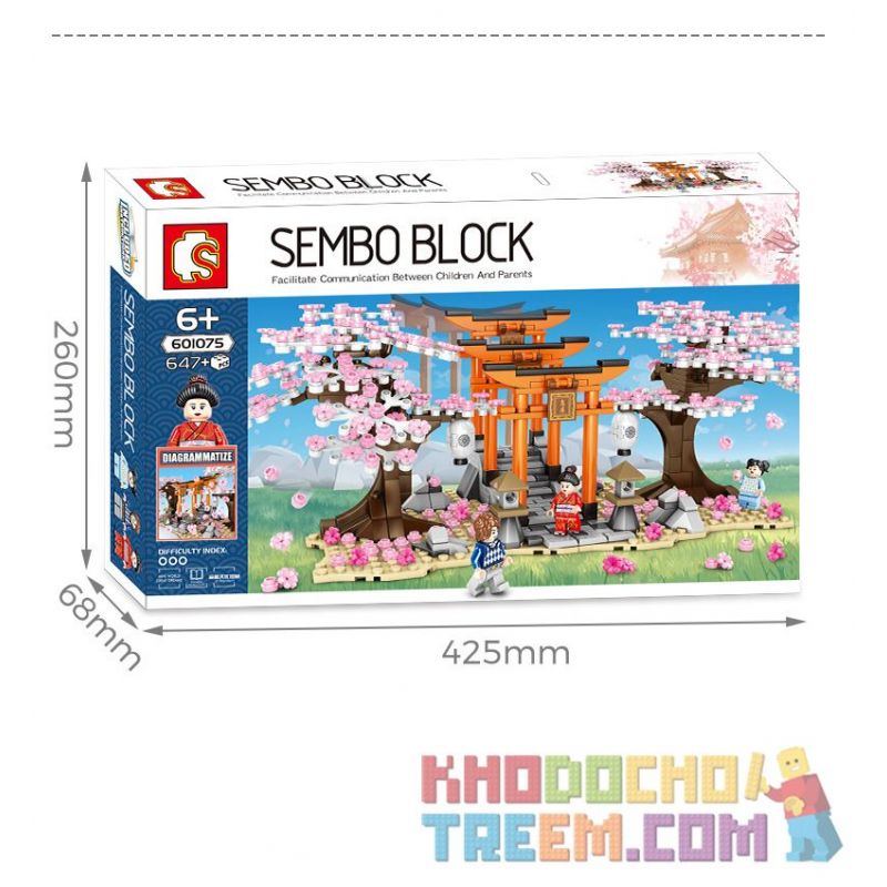 SEMBO 601075 non  CHIDORI bộ đồ chơi xếp lắp ráp ghép mô hình Cherry Blossom Season Mùa Hoa Anh Đào 647 khối SEMBO 601075 non  CHIDORI bộ đồ chơi xếp lắp ráp ghép mô hình Cherry Blossom Season Mùa Hoa Anh Đào 647 khối