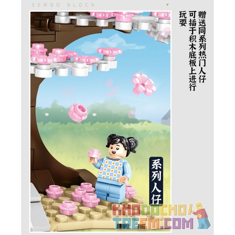 SEMBO 601075 non  CHIDORI bộ đồ chơi xếp lắp ráp ghép mô hình Cherry Blossom Season Mùa Hoa Anh Đào 647 khối SEMBO 601075 non  CHIDORI bộ đồ chơi xếp lắp ráp ghép mô hình Cherry Blossom Season Mùa Hoa Anh Đào 647 khối