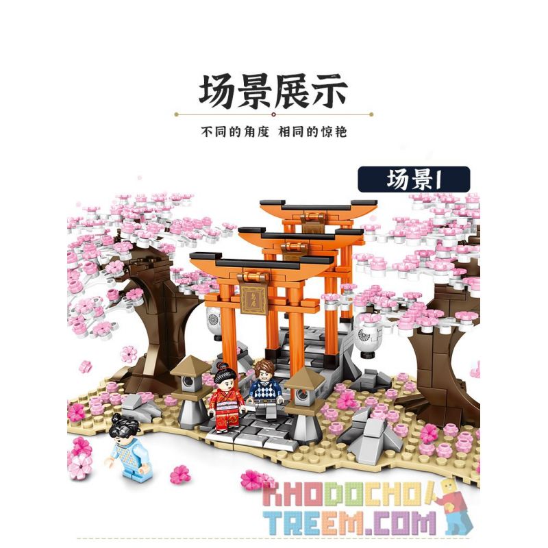 SEMBO 601075 non  CHIDORI bộ đồ chơi xếp lắp ráp ghép mô hình Cherry Blossom Season Mùa Hoa Anh Đào 647 khối SEMBO 601075 non  CHIDORI bộ đồ chơi xếp lắp ráp ghép mô hình Cherry Blossom Season Mùa Hoa Anh Đào 647 khối