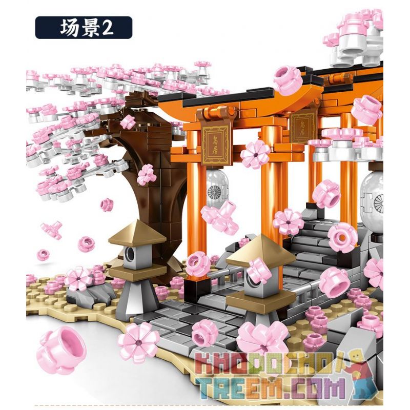 SEMBO 601075 non  CHIDORI bộ đồ chơi xếp lắp ráp ghép mô hình Cherry Blossom Season Mùa Hoa Anh Đào 647 khối SEMBO 601075 non  CHIDORI bộ đồ chơi xếp lắp ráp ghép mô hình Cherry Blossom Season Mùa Hoa Anh Đào 647 khối