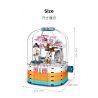 SEMBO 601077 non  HỘP XOAY ĐÈN TRONG SUỐT bộ đồ chơi xếp lắp ráp ghép mô hình Cherry Blossom Season Mùa Hoa Anh Đào 259 khối