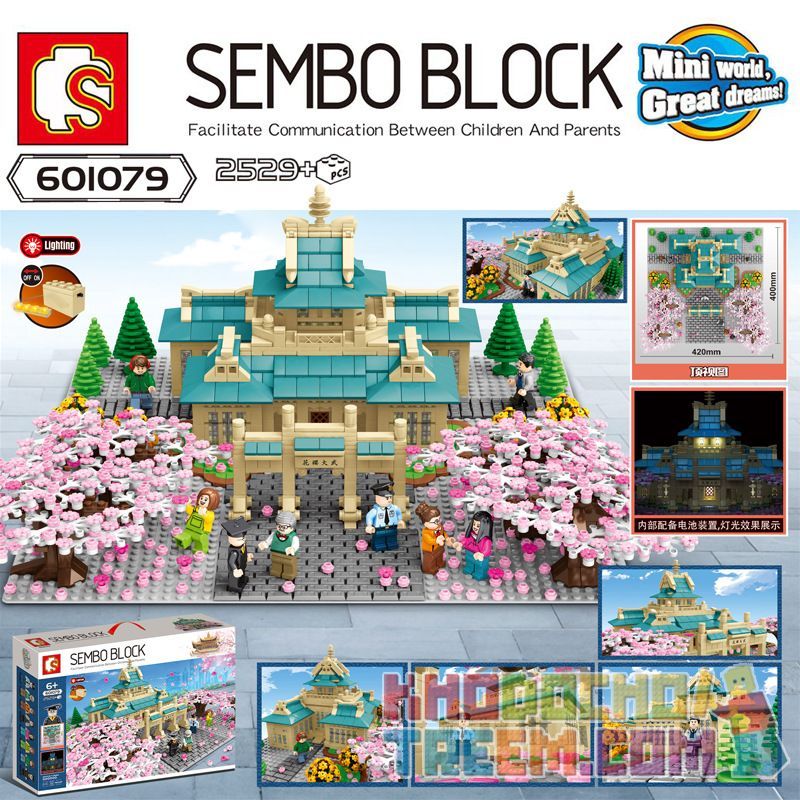 SEMBO 601079 non  ĐẠI HỌC VŨ HÁN SAKURA bộ đồ chơi xếp lắp ráp ghép mô hình Cherry Blossom Season Mùa Hoa Anh Đào 2529 khối SEMBO 601079 non  ĐẠI HỌC VŨ HÁN SAKURA bộ đồ chơi xếp lắp ráp ghép mô hình Cherry Blossom Season Mùa Hoa Anh Đào 2529 khối