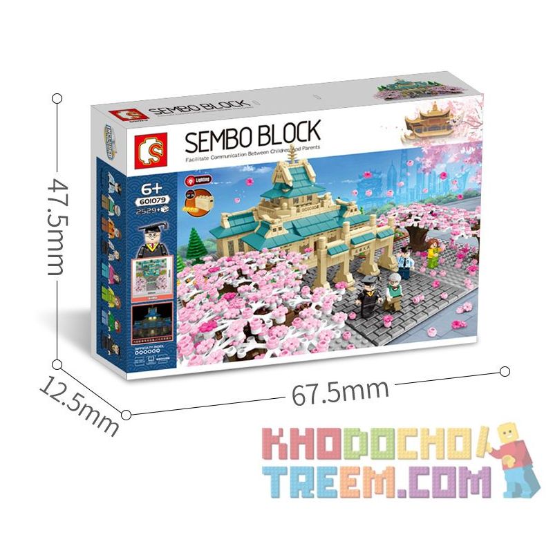 SEMBO 601079 non  ĐẠI HỌC VŨ HÁN SAKURA bộ đồ chơi xếp lắp ráp ghép mô hình Cherry Blossom Season Mùa Hoa Anh Đào 2529 khối SEMBO 601079 non  ĐẠI HỌC VŨ HÁN SAKURA bộ đồ chơi xếp lắp ráp ghép mô hình Cherry Blossom Season Mùa Hoa Anh Đào 2529 khối