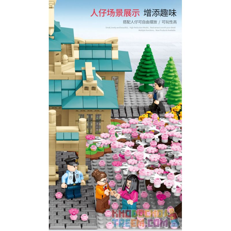 SEMBO 601079 non  ĐẠI HỌC VŨ HÁN SAKURA bộ đồ chơi xếp lắp ráp ghép mô hình Cherry Blossom Season Mùa Hoa Anh Đào 2529 khối SEMBO 601079 non  ĐẠI HỌC VŨ HÁN SAKURA bộ đồ chơi xếp lắp ráp ghép mô hình Cherry Blossom Season Mùa Hoa Anh Đào 2529 khối