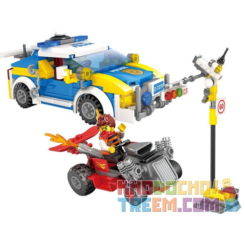 Kazi KY67270 67270 Xếp hình kiểu Lego Police High Speed Rapid Pursuit Rượt đuổi Tốc độ Cao 264 khối