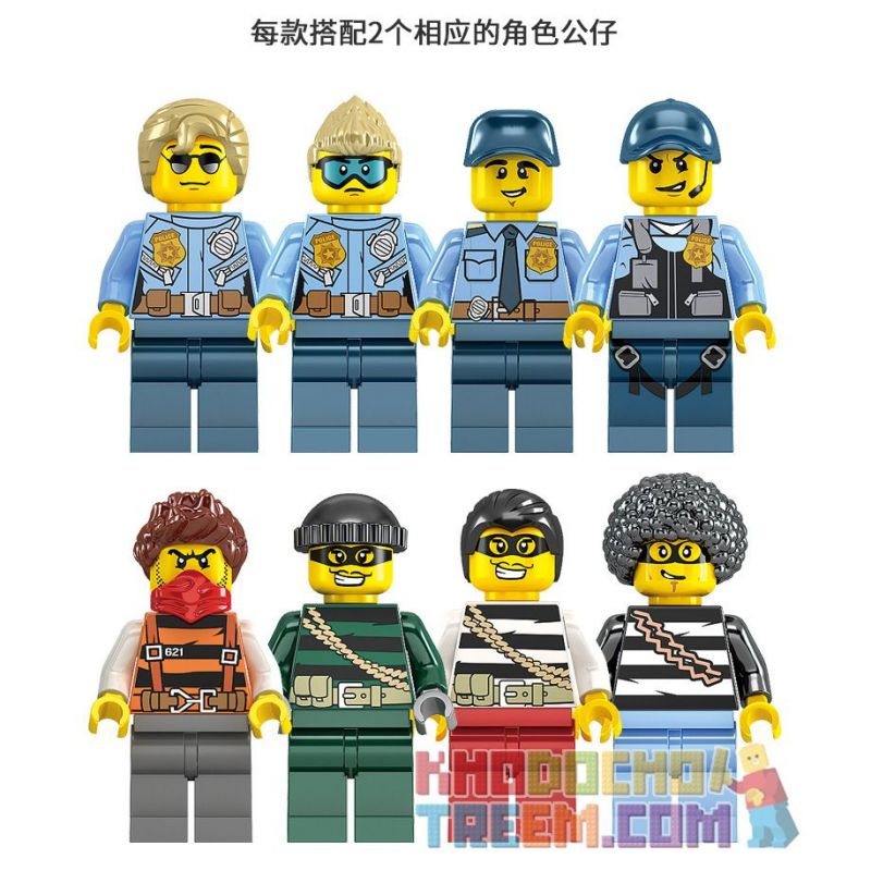 Kazi KY67270 67270 non  RƯỢT ĐUỔI TỐC ĐỘ CAO bộ đồ chơi xếp lắp ráp ghép mô hình Police Cảnh Sát 264 khối