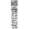RONG LE 50007 non  TÀU CON THOI 8 SỰ KẾT HỢP GIỮA CAPTAIN AMERICA IRON MAN ANT-MAN EAGLE STAR LORD PANTHER HAWKEYE WAR MACHINE bộ đồ chơi xếp lắp ráp ghép mô hình Marvel Super Heroes AVENGERS 4 Siêu Anh Hùng Marvel