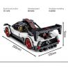 IBLOCK PL-920-153 920-153 PL920-153 SEMBO 701653 non  XE THỂ THAO PAGANI LÙI bộ đồ chơi xếp lắp ráp ghép mô hình  TECHNIQUE PAGANI Kỹ Thuật Công Nghệ Cao Mô Hình Phương Tiện 608 khối