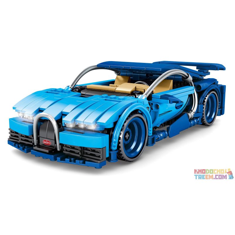 SEMBO 701602 Xếp hình kiểu Lego TECHNIC Technique Stockpile Bugatti Sports Car Pullback Car Bugatti Xe Thể Thao Kéo Lùi Xe 641 khối